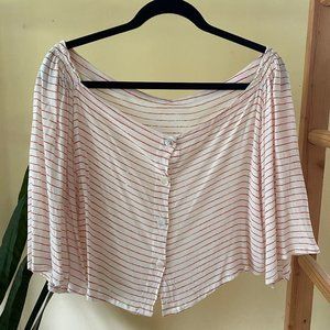 Boutique Brand Striped Off-Shoulder Top